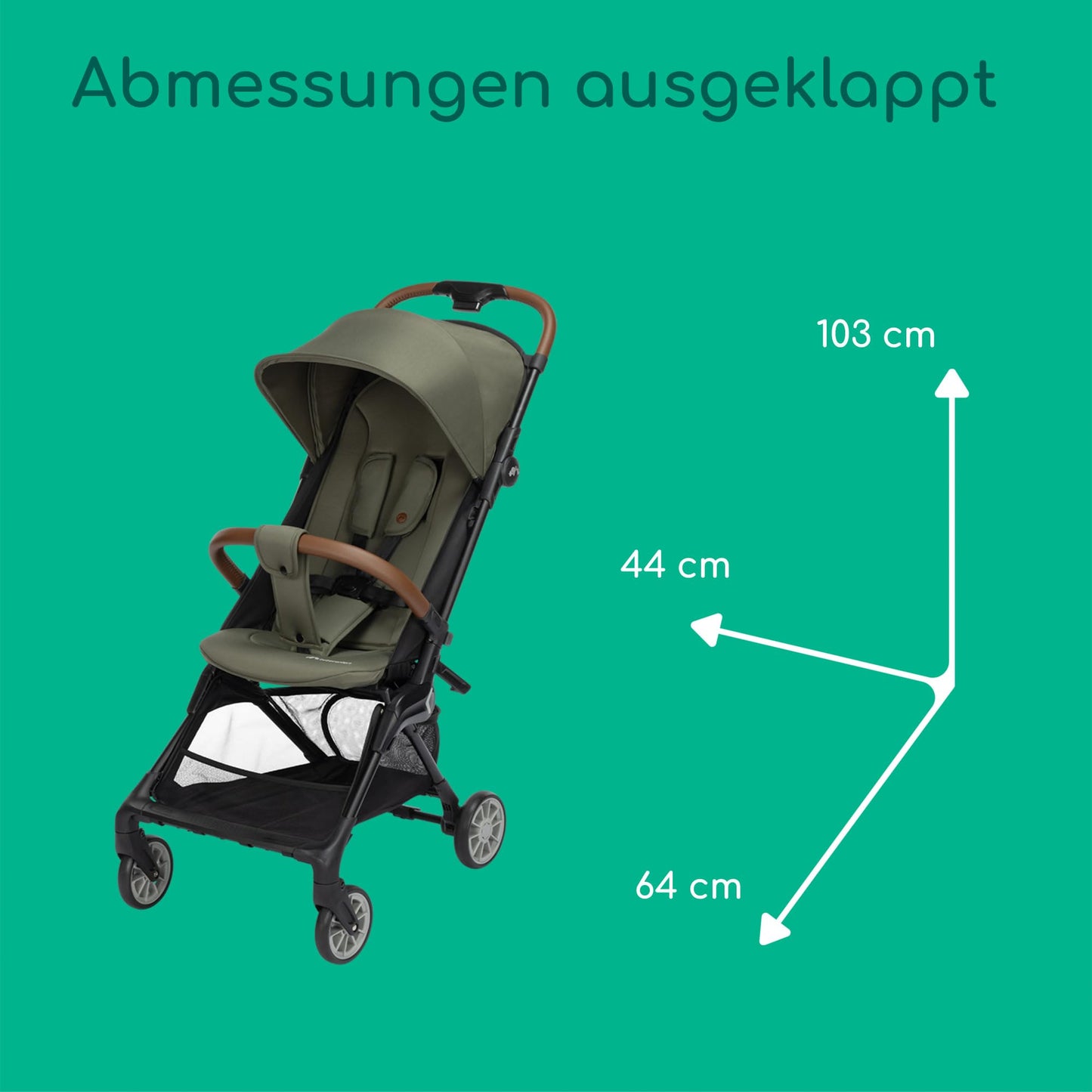 Bebeconfort Zephir Reise-Buggy 5,6 kg, Kabinengröße – Mineral Green
