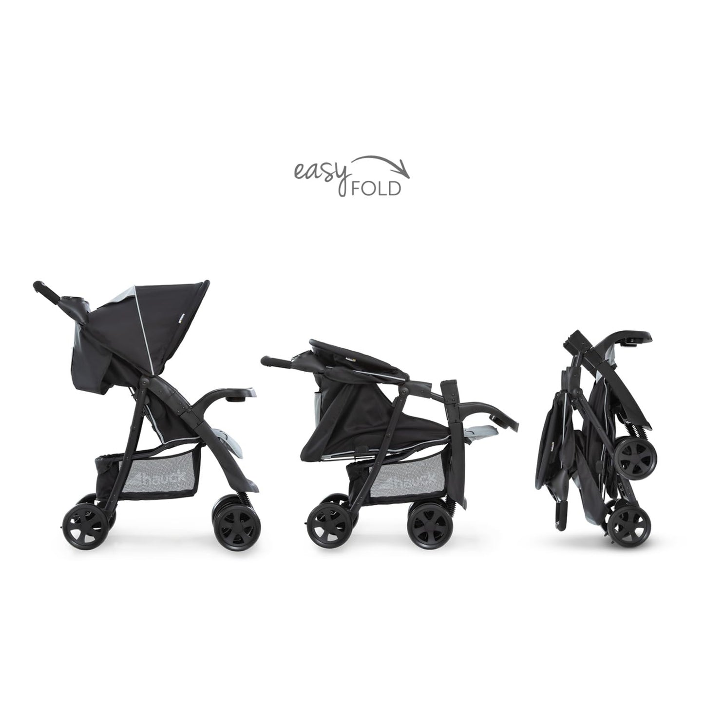 hauck Shopper Neo II Buggy Schwarz/Grau – Liegeposition ab Geburt