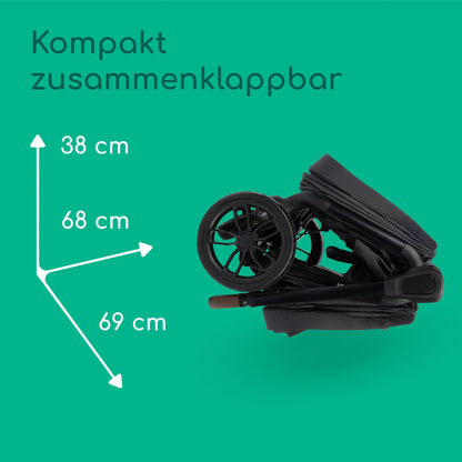 Bebeconfort Helios 2-in-1 Geschwisterwagen ab Geburt – Graphite