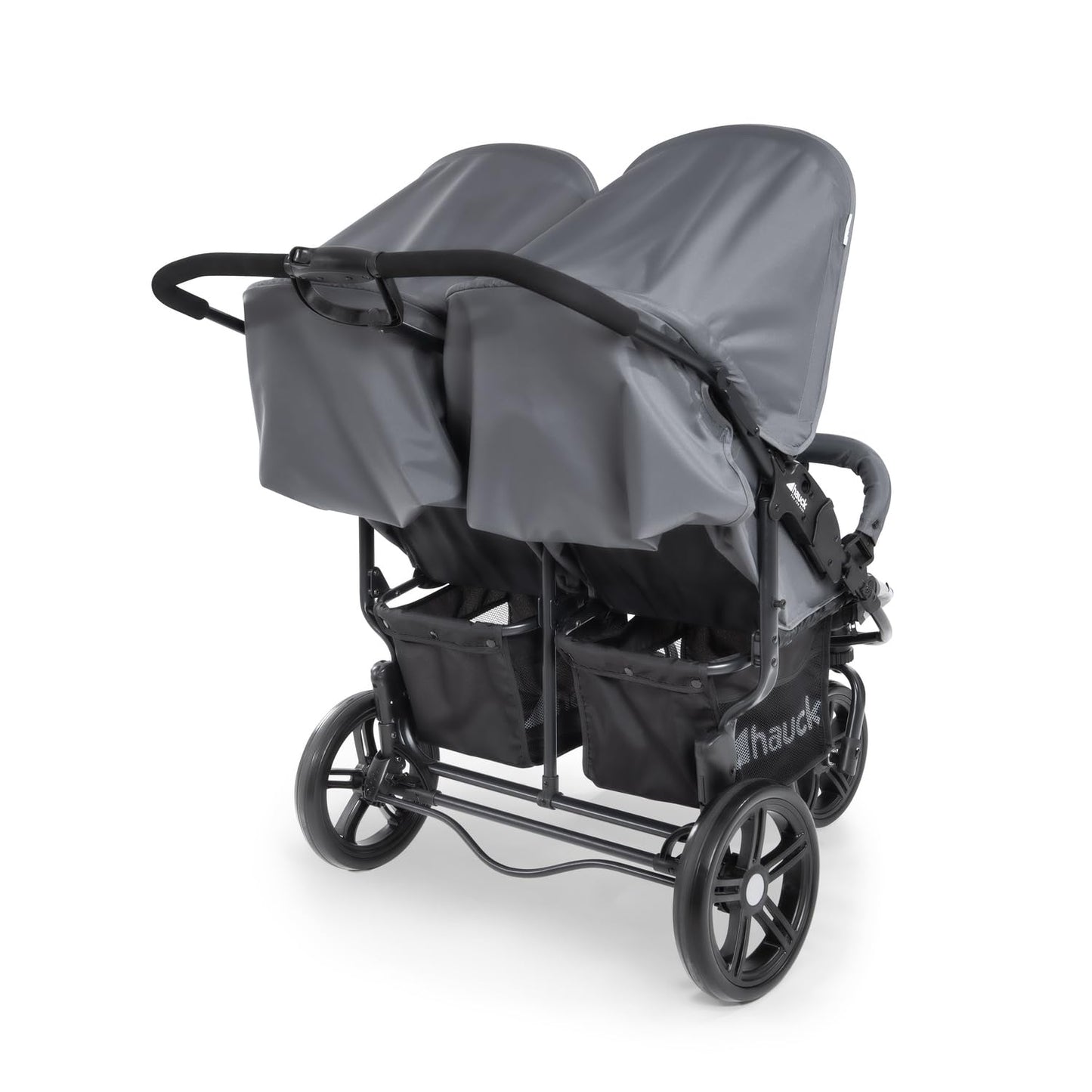 hauck Roadster Duo SLX Zwillingsbuggy ab Geburt, XL Korb – Grau