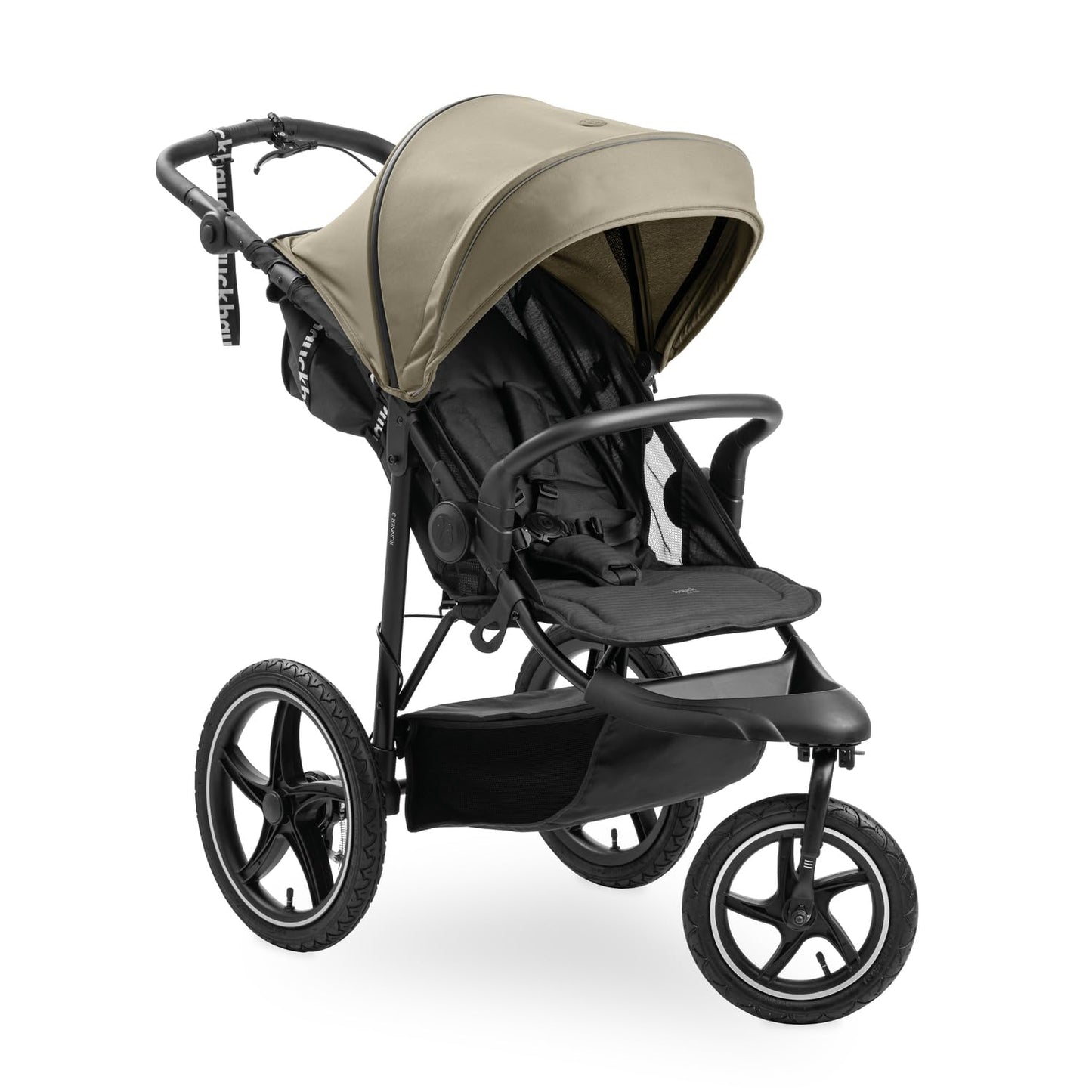 hauck Runner 3 Olive – Dreirad-Kinderwagen mit XL Lufträdern
