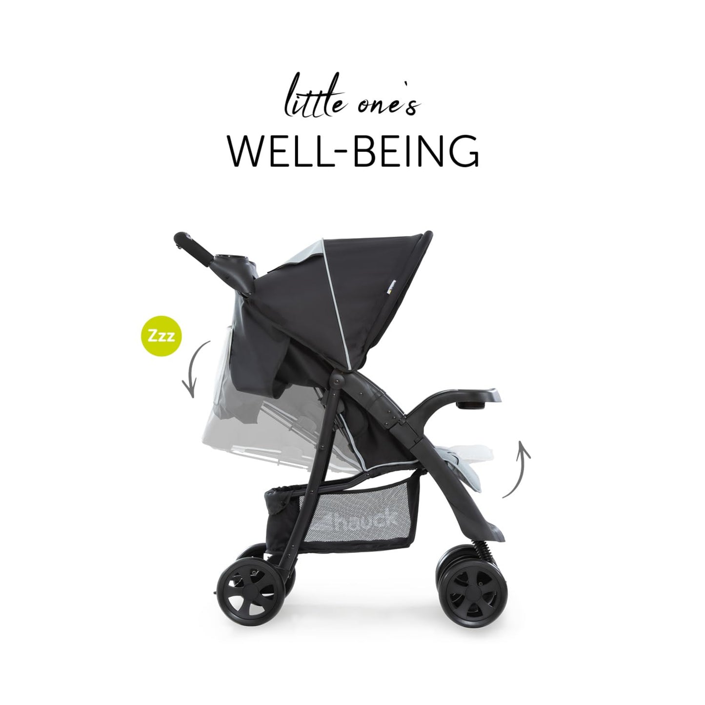 hauck Shopper Neo II Buggy Schwarz/Grau – Liegeposition ab Geburt