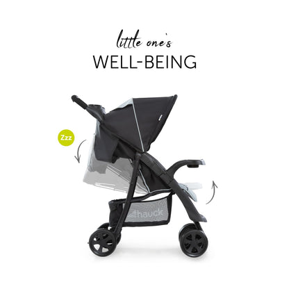 hauck Shopper Neo II Buggy Schwarz/Grau – Liegeposition ab Geburt