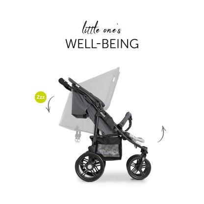 hauck Roadster Duo SLX Zwillingsbuggy ab Geburt, XL Korb – Grau