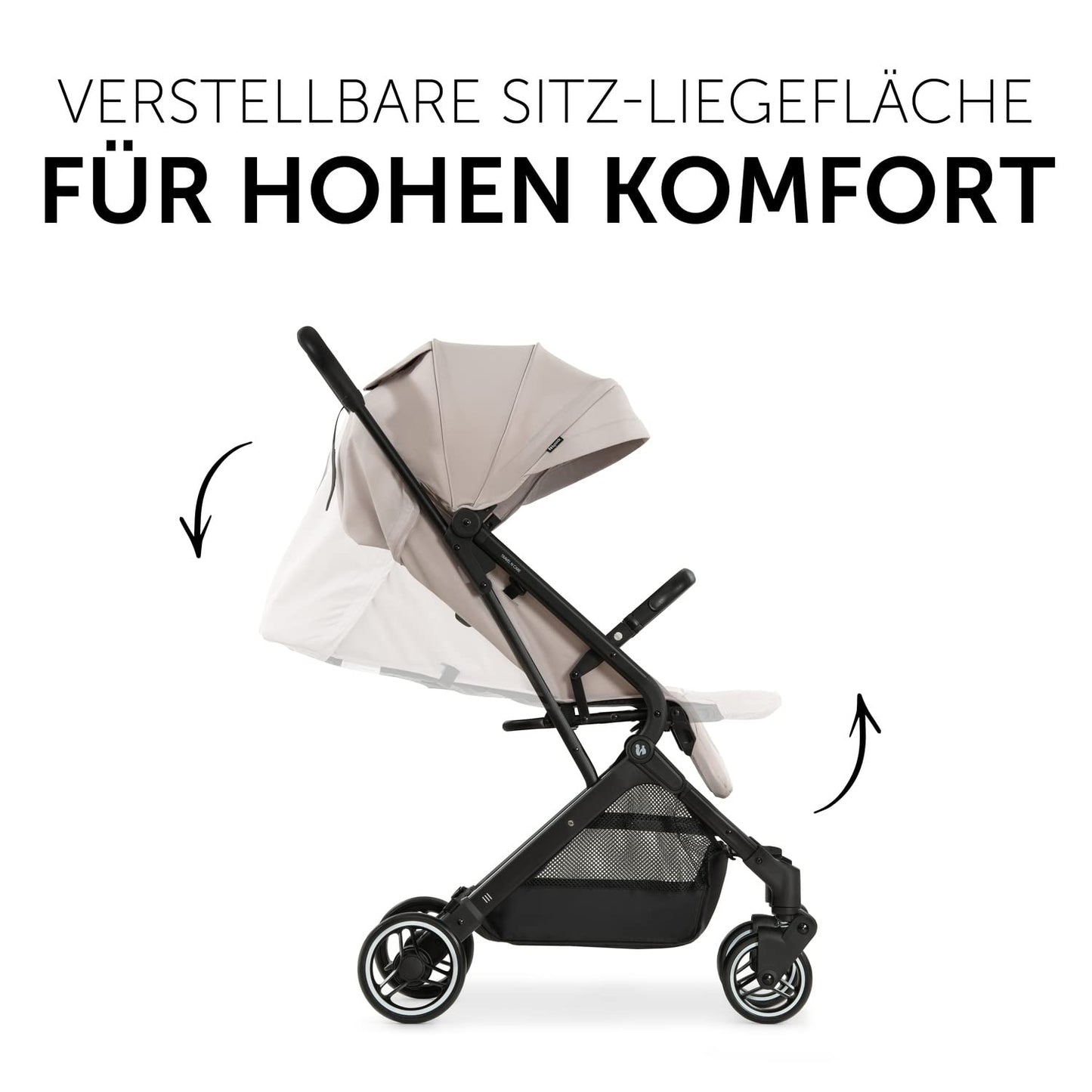 hauck Travel N Care Reisebuggy Beige – Leicht 6,9 kg, UPF 50+
