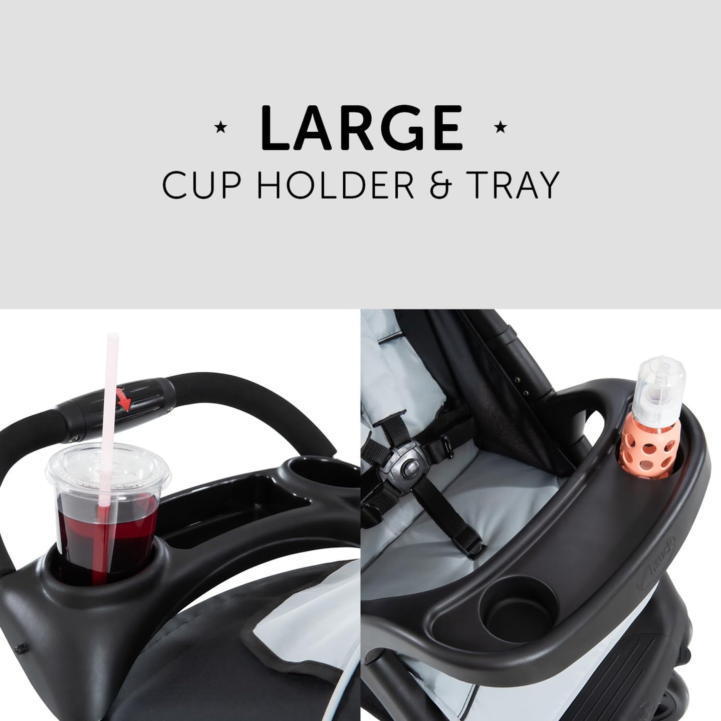 hauck Shopper Neo II Buggy Schwarz/Grau – Liegeposition ab Geburt