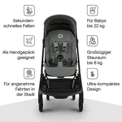 Bugaboo Butterfly 2 Reisebuggy, Handgepäck, ab 6 M. – Forest Green