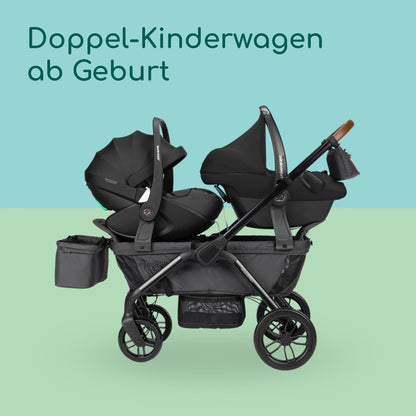 Bebeconfort Helios 2-in-1 Geschwisterwagen ab Geburt – Graphite