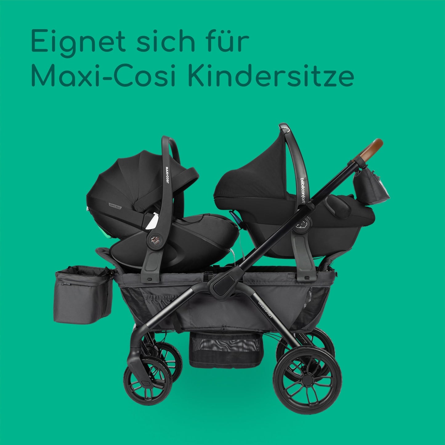 Bebeconfort Helios 2-in-1 Geschwisterwagen ab Geburt – Graphite