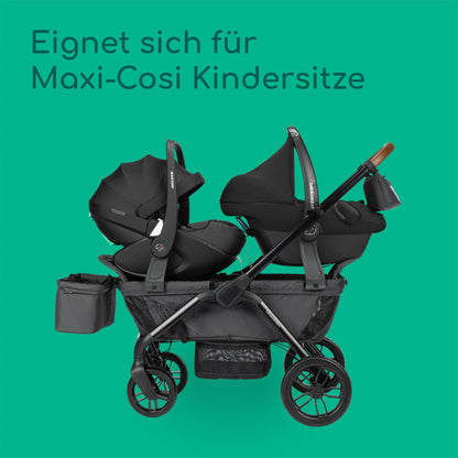 Bebeconfort Helios 2-in-1 Geschwisterwagen ab Geburt – Graphite