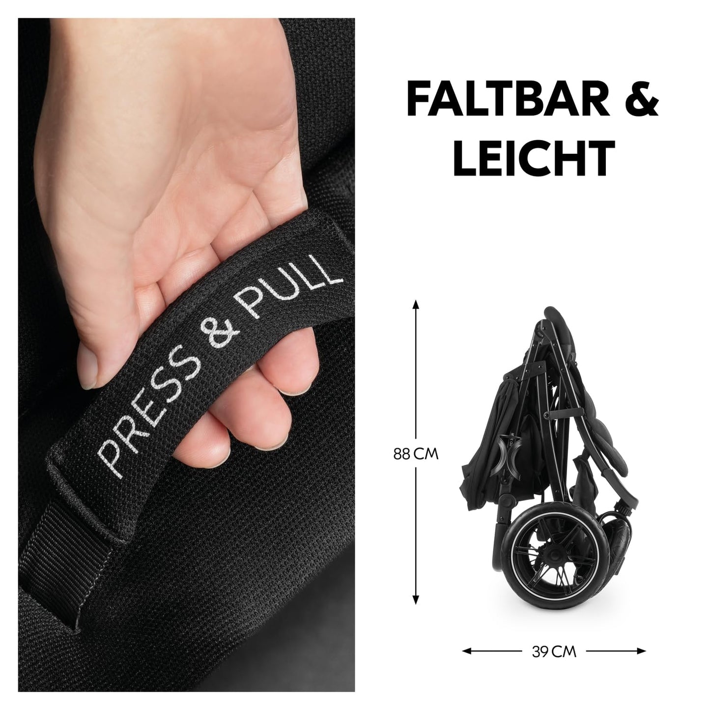 hauck Rapid 3 Air Dreirad-Buggy – Luftreifen, Federung, ab Geburt