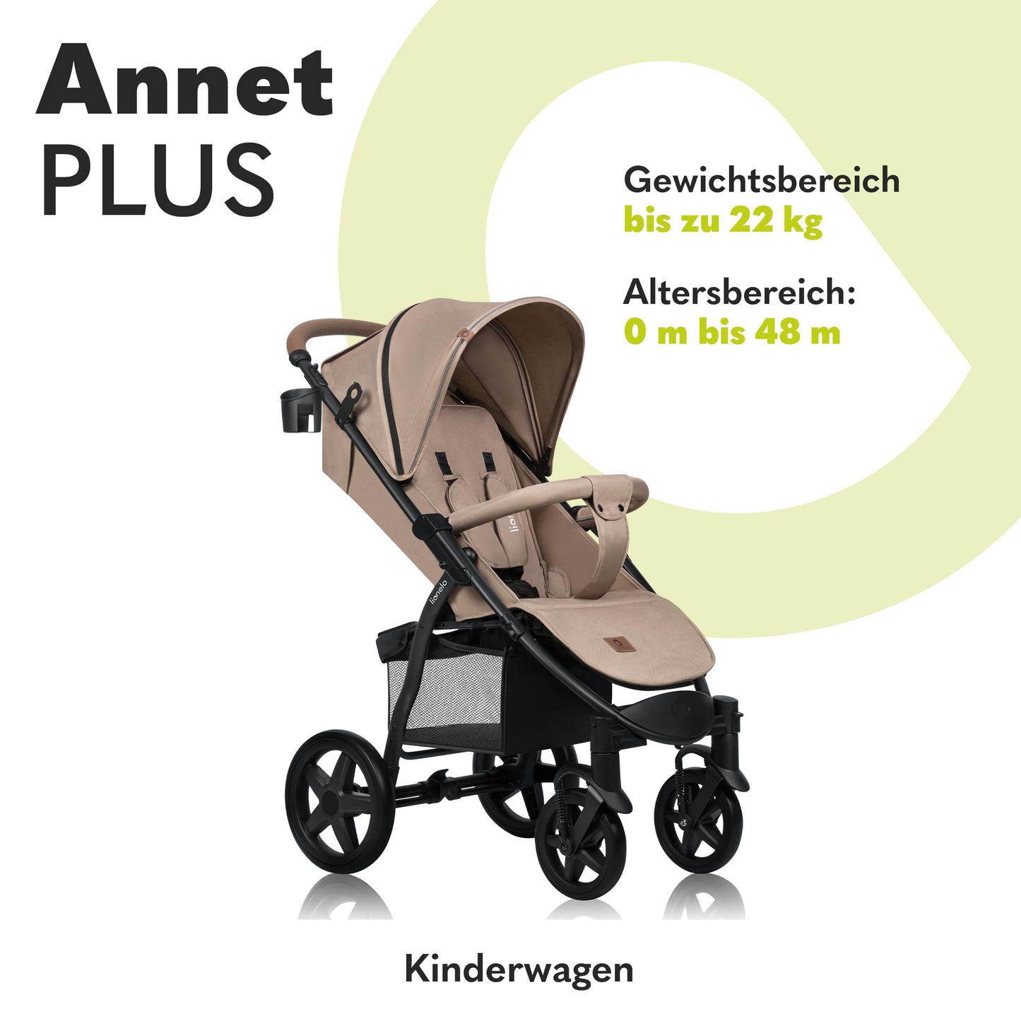 Lionelo Annet Plus Buggy ab Geburt bis 22 kg, faltbar