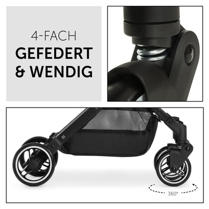 hauck Travel N Care Reisebuggy Beige – Leicht 6,9 kg, UPF 50+