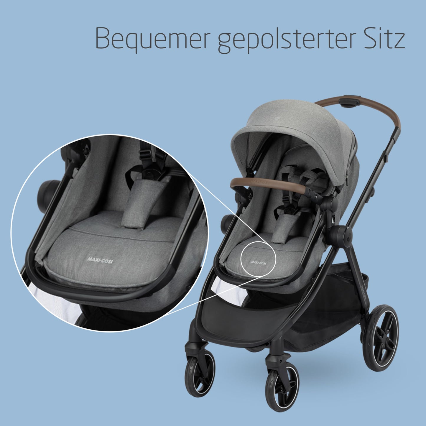 Maxi-Cosi Zelia Select Trio 3 in 1 Kinderwagen Set, Grau