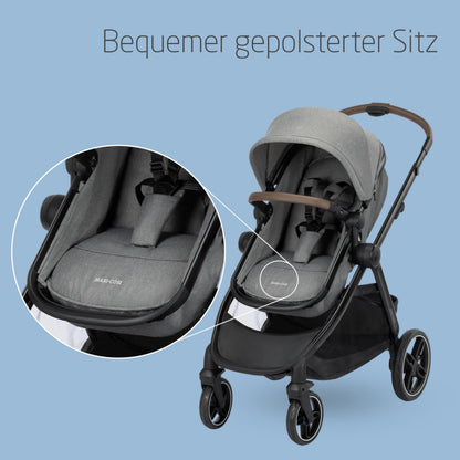 Maxi-Cosi Zelia Select Trio 3 in 1 Kinderwagen Set, Grau