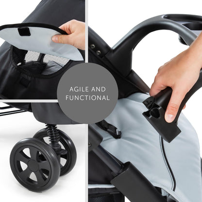 hauck Shopper Neo II Buggy Schwarz/Grau – Liegeposition ab Geburt