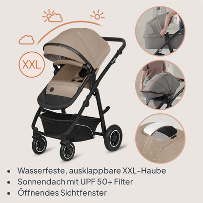 Lionelo Bianka Kinderwagen 3 in 1 mit Babywanne & Autositz