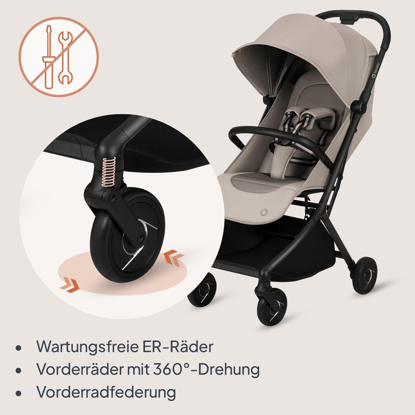 Lionelo Sia Reisebuggy ultraleicht 5,9 kg, ab 6 Monate