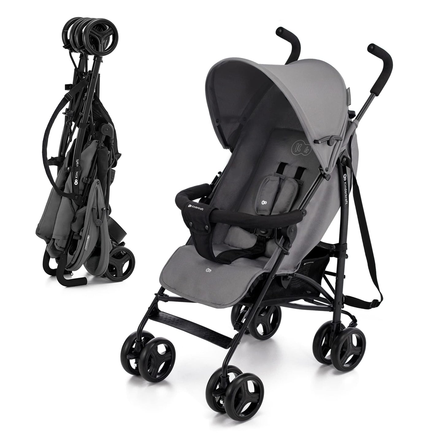 Kinderkraft TIK Sportwagen Grau – leicht 6,5 kg, bis 17 kg, faltbar