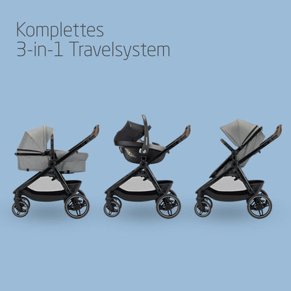 Maxi-Cosi Zelia Select Trio 3 in 1 Kinderwagen Set, Grau