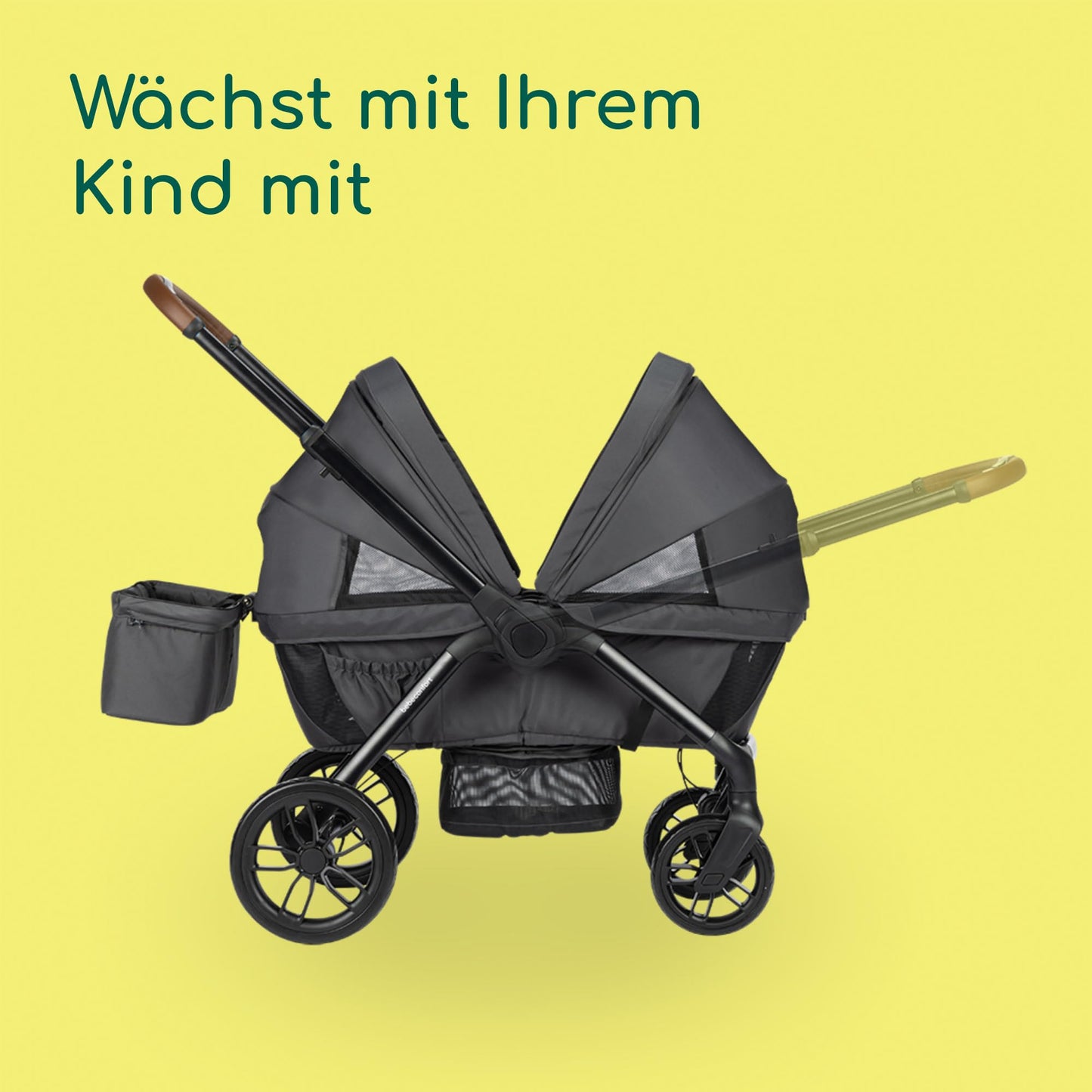 Bebeconfort Helios 2-in-1 Geschwisterwagen ab Geburt – Graphite