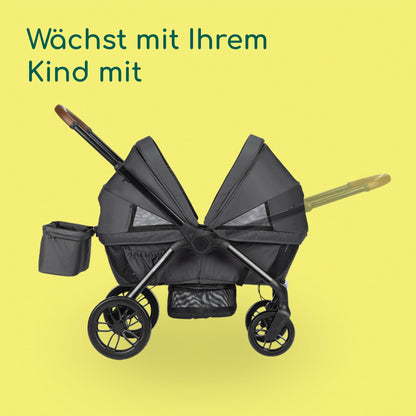 Bebeconfort Helios 2-in-1 Geschwisterwagen ab Geburt – Graphite