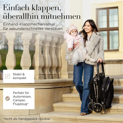 Amor Baby Reisebuggy, Einhand-Faltsystem, kompakt & leicht