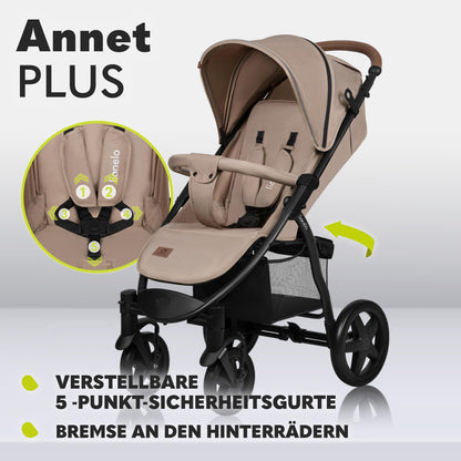 Lionelo Annet Plus Buggy ab Geburt bis 22 kg, faltbar