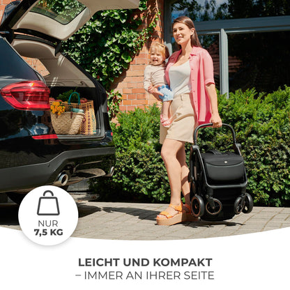 Kinderkraft APINO Liegebuggy Schwarz – 7,5 kg, bis 22 kg, Reisen