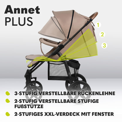 Lionelo Annet Plus Buggy ab Geburt bis 22 kg, faltbar