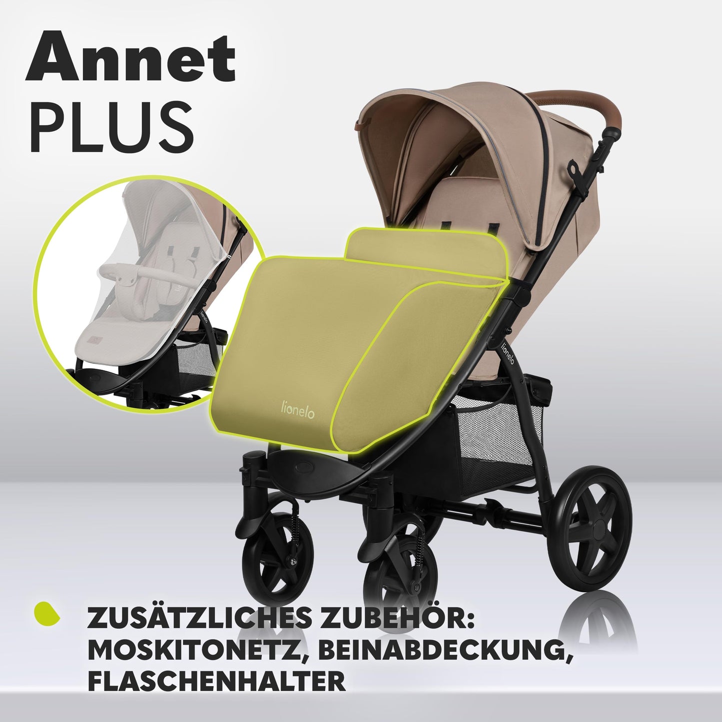 Lionelo Annet Plus Buggy ab Geburt bis 22 kg, faltbar