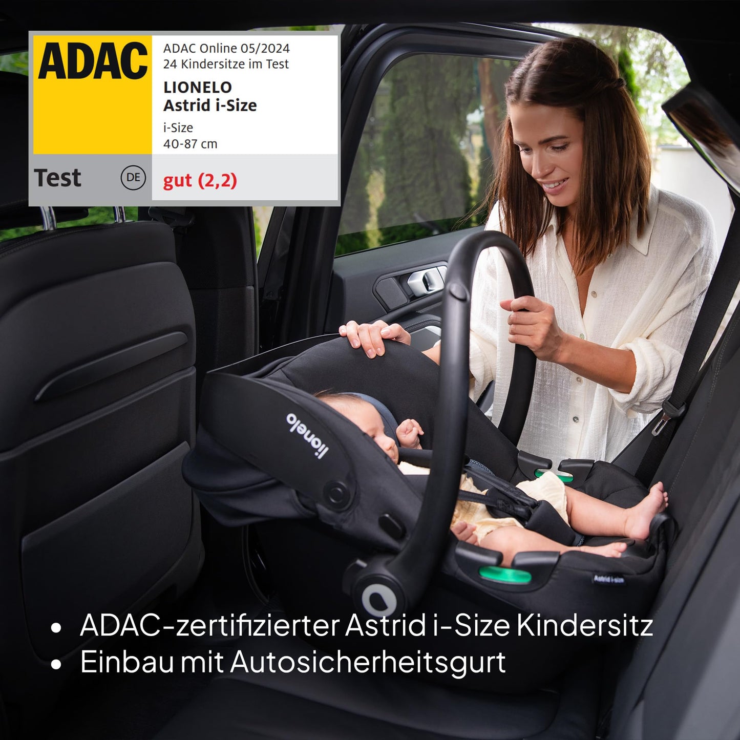 LIONELO Amber 3-in-1 Kombikinderwagen – i-Size, Luftreifen, UPF 50+