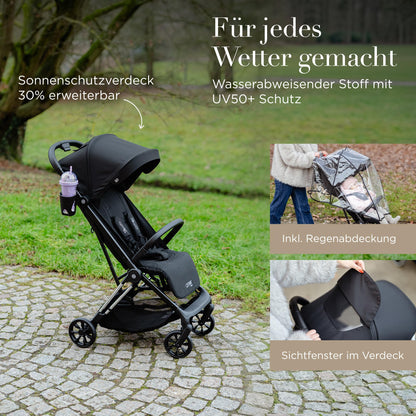 Amor Baby Reisebuggy, Einhand-Faltsystem, kompakt & leicht